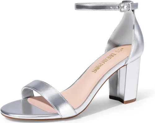 Vista 22 de DREAM PAIRS - Sandalias de tacón grueso y bajo para mujer