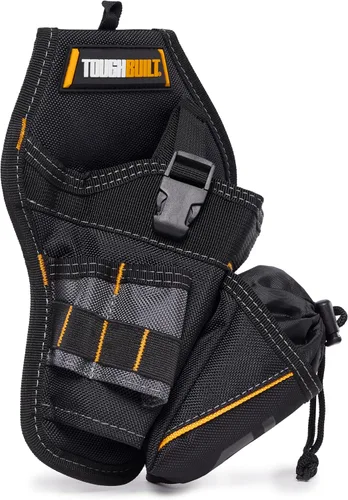 Vista 6 de ToughBuilt - Funda para taladro, correa de seguridad ajustable y bolsillos para brocas, TB-220-B ClipTech Hub Included, Adjustable Drill Strap