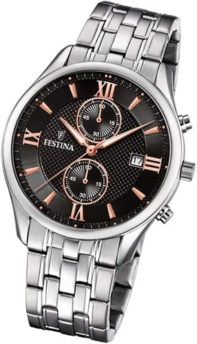 Vista 2 de Festina F68547 - Reloj cronógrafo de cuarzo con correa de acero inoxidable para hombre