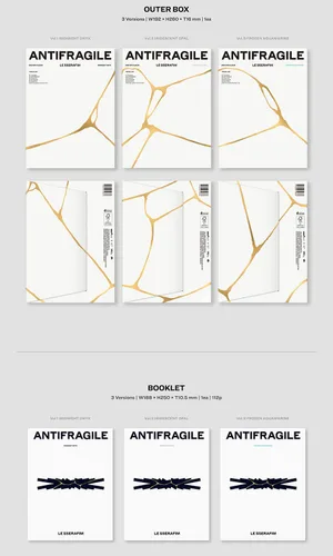Vista 3 de (Pre-Order Benefit) LE SSERAFIM ANTIFRAGILE 2nd Mini Album ( VER.3 )+1ea Store Gift Photo Card K-POP SEALED