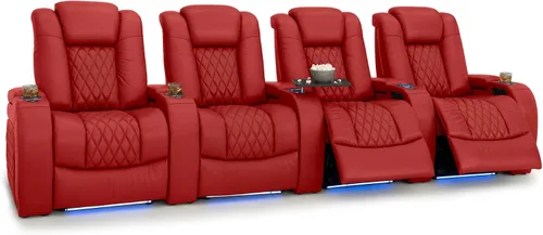 Vista 207 de Seatcraft Asiento de cine en casa Diamante Marrón Reclinable Individual