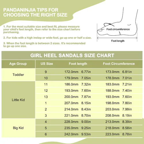 Vista 6 de PANDANINJIA Sally Girls Heels, Girls Dress Shoes Pump T Strap Open Toe Bow Rhinestone Girls Sandals for Toddler Little Kid Big Kid