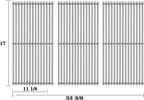 Vista 4 de S720-0896 - Rejilla de cocina de acero inoxidable de 17 pulgadas para Homedepot Nexgrill 720-0896B 720-0896 720-0896BK 720-0896E 720-0896C