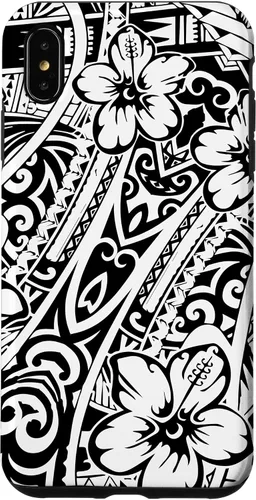Vista 11 de iPhone 16 lindo tatuaje polinesio hawaiano tribal samoano patrón caso