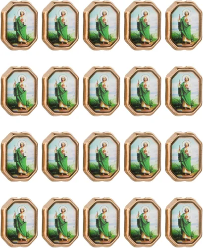 Vista 7 de COTTVOTT 20 cuentas espaciadoras de Nuestra Señora de Guadalupe de San Judas para bricolaje, rosario, collar, pulsera, joyería, abalorios, parte