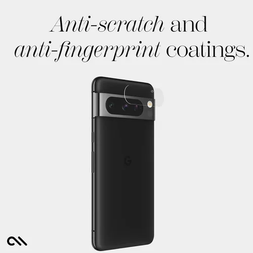 Vista 3 de Case-Mate Protector de lente de cámara para Google Pixel 8 Pro, vidrio templado de doble capa 9H, materiales duraderos antiarañazos y antiroturas
