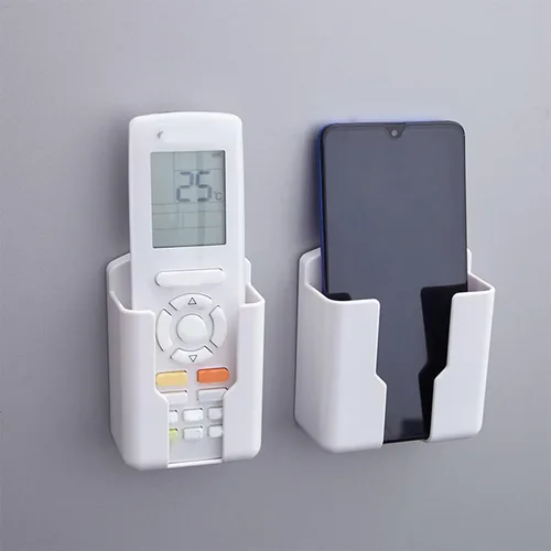 Vista 5 de Lovelysp - Cajas de almacenamiento autoadhesivas para aire acondicionado, soportes para control remoto con tornillos para cocina, sala de estar