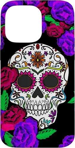 Vista 21 de Funda de regalo mexicana para iPhone 17, diseño de calavera de azúcar