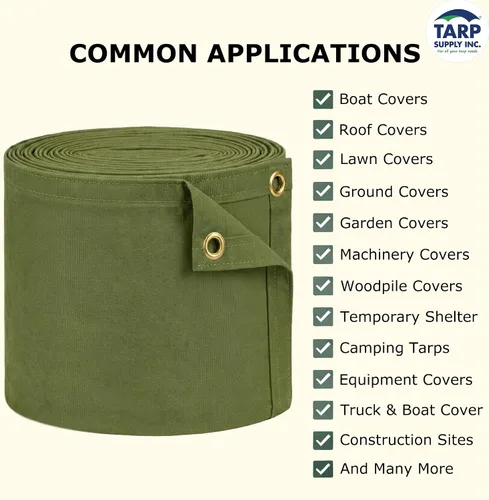 Vista 8 de TARP SUPPLY Inc. Lona de lona resistente de 5 x 7 pies, lona resistente al agua y transpirable, cubierta resistente a los rayos UV con ojales