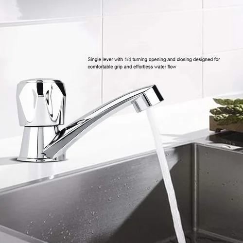 Vista 4 de Watris Veiyi Grifo de agua fría individual, grifo de agua ABS, grifo de agua fría, lavabo de baño Accesorios para fregadero de cocina G1/2