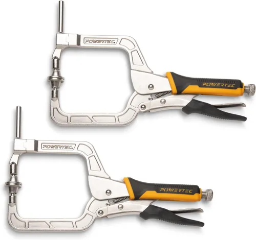 Vista 8 de POWERTEC Abrazadera para Agujeros de Bolsillo, Abrazadera de Ángulo Recto de 12" de Liberación Rápida para Ensamblaje de Agujeros de Bolsillo