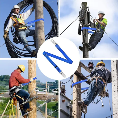 Vista 6 de Trsmima Arnés de Seguridad para Caza, Correas de Restricción de Cinturón para Escalada de Árboles, Cordón de Seguridad Ajustable, Añadir Nivel