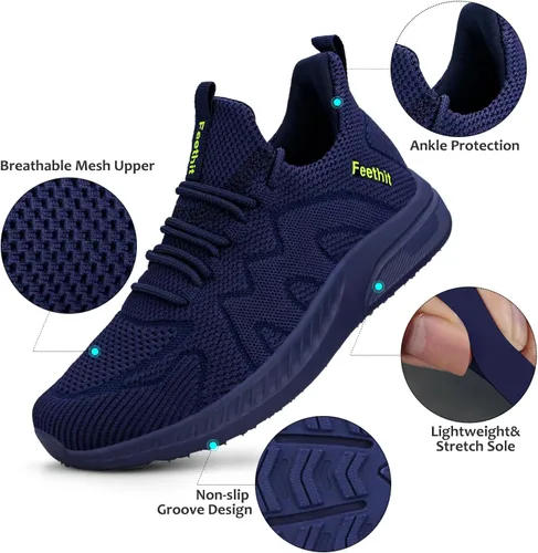 Vista 2 de Feethit Tenis de correr para mujer, ligeros, antideslizantes, cómodos, a la moda