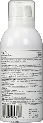 Vista 2 de Fast Freeze Terapia refrescante para aliviar el dolor totalmente natural: spray continuo, 4 onzas líquidas
