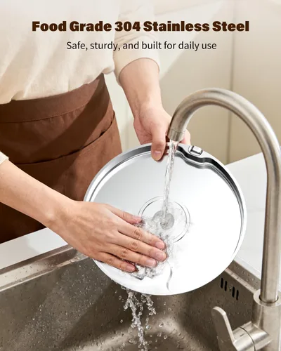 Vista 7 de Fuente de agua para perros grandes, fuente de agua de acero inoxidable de 7 l/236 onzas, dispensador de agua automático para gatos con bomba ultra