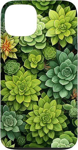 Vista 7 de Succulent Plant Botanical Green Floral Pattern Flower Cactus Case for iPhone 17