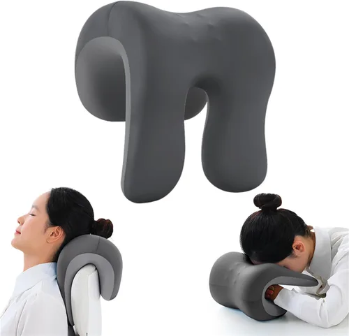 Vista 8 de chislim Soporte de cuello para silla de oficina, almohada de escritorio de espuma viscoelástica para siesta, funda lavable, se adapta a la mayoría