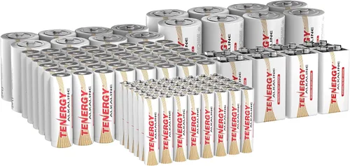 Vista 8 de Tenergy Paquete de 60 pilas alcalinas, paquete de 24 pilas AA, paquete de 24 pilas AAA, paquete de 4 de tamaño C, paquete de 4 de tamaño D y paquete