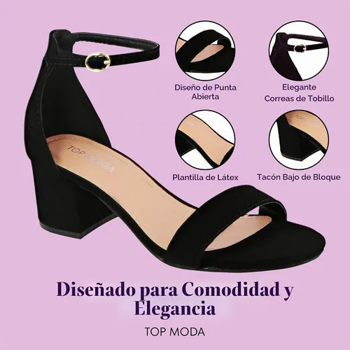 Vista 7 de TOP Moda Darcie-1 Sandalias de Tacón Alto Elegantes con Correa al Tobillo, Suela Antideslizante, Para Bodas, Fiestas, Graduación, Ropa de Noche