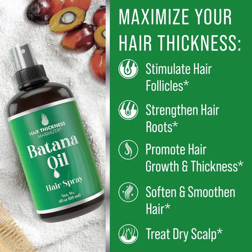 Vista 3 de Aceite de batana para el crecimiento del cabello, batana cruda de Honduras. Acondicionador vegano sin enjuague para mujeres, hombres. Fortalece e