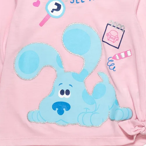 Vista 6 de Blue's Clues & You! Conjunto de camiseta y leggings de manga larga con estampado anudado