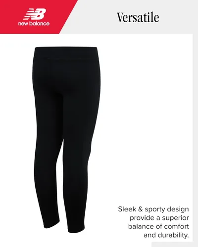Vista 19 de New Balance Conjunto de leggings para niñas, camisa de manga corta de 3 piezas y leggings para niñas, pantalones de yoga para entrenamiento