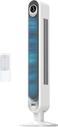 Vista 18 de DREO Ventilador de torre para dormitorio, velocidad de 28 pies/s