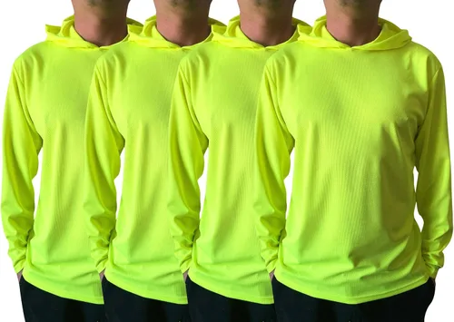 Vista 3 de Camiseta de manga larga transpirable con protección solar UPF 50+ para hombre, con capucha