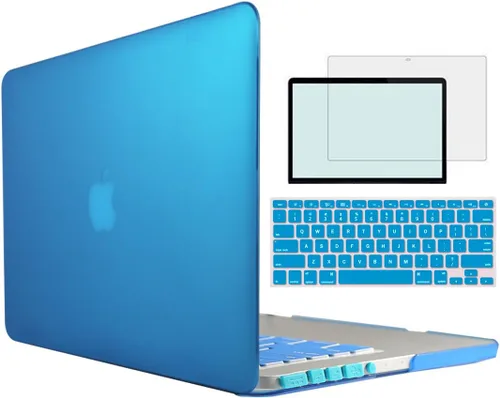 Vista 7 de Funda compatible con MacBook Pro de 13 pulgadas con CD-ROM modelo A1278 versión 2008-2012, carcasa rígida 4 en 1 de plástico a presión con protector