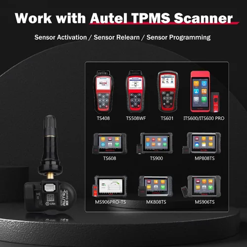 Vista 7 de Autel TPMS Sensor MaxiTPMS Autel MX Sensor 4 piezas Sensor universal de neumáticos de doble frecuencia 315MHz/433MHz Sensor TPMS de tallo de goma
