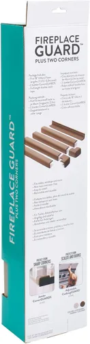 Vista 3 de Prince Lionheart Protector de chimenea con dos protectores de esquina, suaviza los bordes con estos protectores de esquina, protector de cabeza