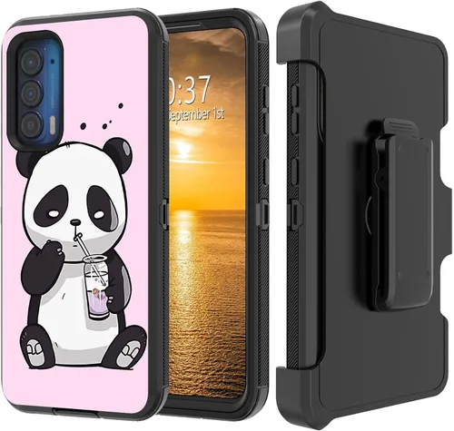 Vista 180 de Funda para Moto G Stylus 5G 2023 con funda de clip para cinturón y soporte, resistente de doble capa, resistente a prueba de golpes, para Motorola