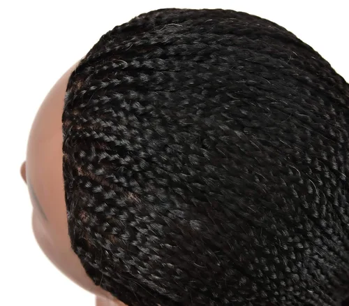 Vista 8 de RIHANNAHAIR - Cabello humano 100% real estilo afro, incluye cabeza de maniquí para peluquería: prácticas de estilismo, trenzado, rizado, estilizado