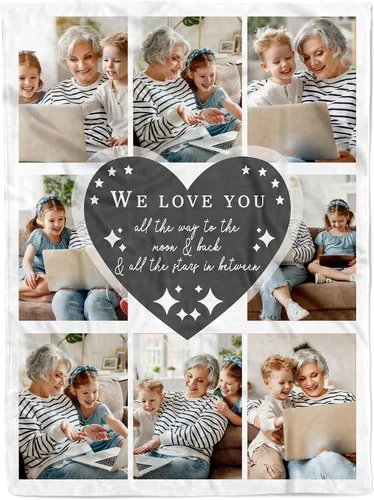 Vista 13 de Personalized Grandma Blanket, Gifts for Grandmother from Grand Kids, Name Blankets for Mimi, Gigi, Nana (Grandma 01)