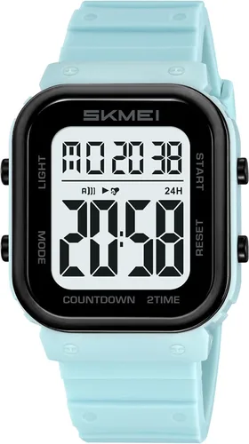 Vista 7 de Gosasa Unisex Digital Watch Women Men Multifunction Outdoor Sport Watches Casual Silicone Strap Stopwatch Alarm Countdown Dual Time 50M Waterproof