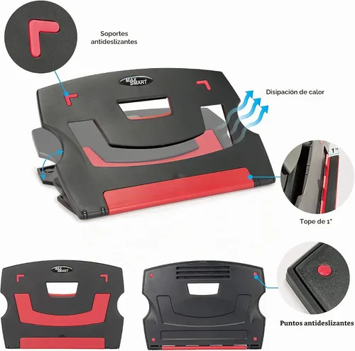 Vista 3 de MAX SMART Soporte para tableta de dibujo, plegable, portátil, ajustable compatible con iPad Pro, Wacom y más