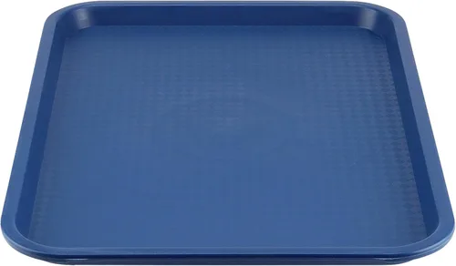 Vista 5 de Paquete de 10 bandejas de plástico para comida rápida, bandejas de plástico para cafeterías de 16 x 12 pulgadas con superficie texturizada, bandejas