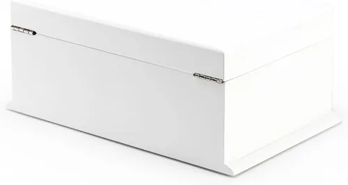Vista 2 de Joyero musical de madera con 18 notas color blanco mate con muchas canciones para elegir de piel Elise Beethoven