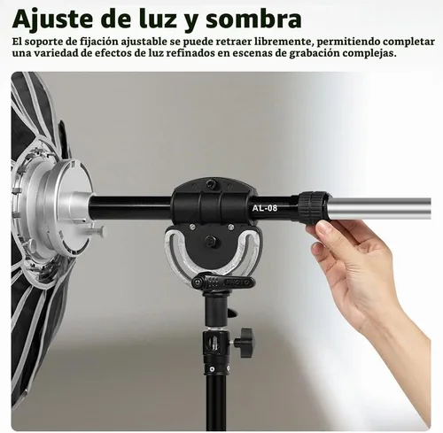 Vista 6 de AMBITFUL AL-08 Bowens Softbox Reflector Adaptador de montaje extensible