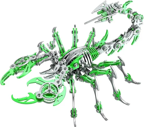 Vista 8 de Rompecabezas de escorpión de metal 3D para adultos: rompecabezas 3D, kits de modelos de metal para construir bricolaje rompecabezas mecánico