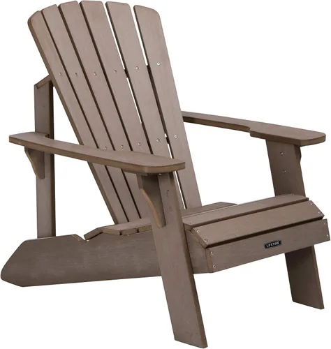 Vista 14 de Lifetime Adirondack - Silla de imitación madera Gris (Harbor Gray)