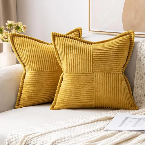 Vista 57 de MIULEE - Juego de 2 fundas de almohada beige de 12 x 12 pulgadas con entretejido, fundas de almohada a rayas bohemias supersuaves con textura