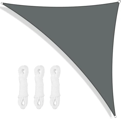 Vista 16 de Neween Toldo Vela, 6'7'' x 6'7'' x 6'7'' Toldo Vela Triangular Impermeable para Patio Jardín Cubierta Pérgola Exterior Toldo Vela 98% Bloqueo UV