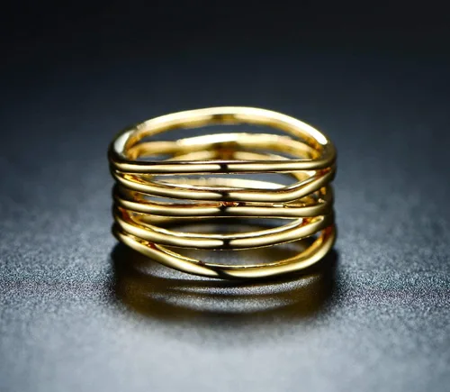 Vista 6 de Anillo de cóctel chapado de oro rosa, oro blanco y oro de Barzel