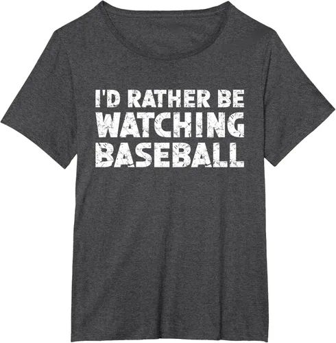Vista 25 de Camiseta de béisbol I'd Rather Be Watching