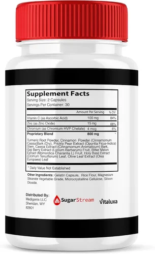 Vista 7 de SugarStream - Cápsulas de Sugar Stream, pastillas de suplemento de apoyo a la salud sanguínea SugarStream Balance, cápsulas avanzadas de fórmula