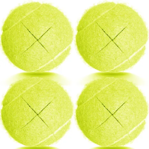 Vista 7 de Pelotas de tenis para caminantes precortadas, 4 unidades, pelotas de tenis precortadas para piernas de caminante, pelotas doradas precortadas