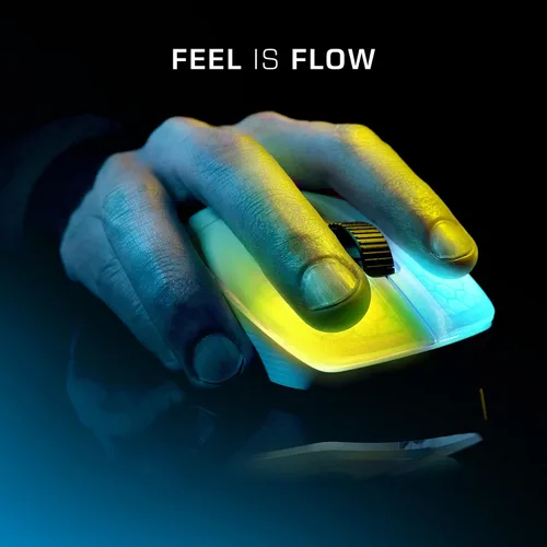 Vista 4 de ROCCAT Kone Pro Air - Mouse inalámbrico para PC para juegos, mouse ergonómico Bluetooth de rendimiento con sensor óptico DPI de 19 K, iluminación