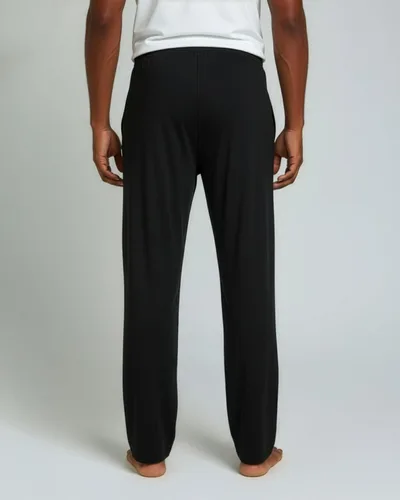 Vista 6 de Real Essentials Paquete de 3 pantalones de pijama para hombre, pantalones suaves de pijama, ropa de descanso, pijamas con bolsillos elásticos