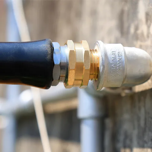 Vista 5 de Adaptador de conectores de manguera de jardín, reparación de latón macizo, conector de líder de grifo hembra a macho, conector de manguera de agua